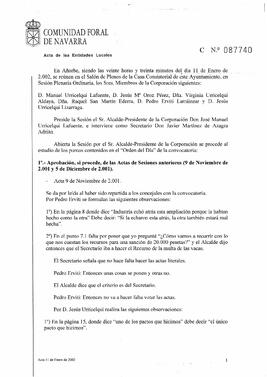 Actas de Sesiones del año 2002