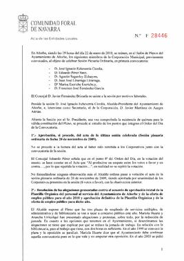 Actas de Sesiones del año 2010