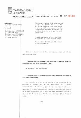 Actas de Sesiones del año 1994